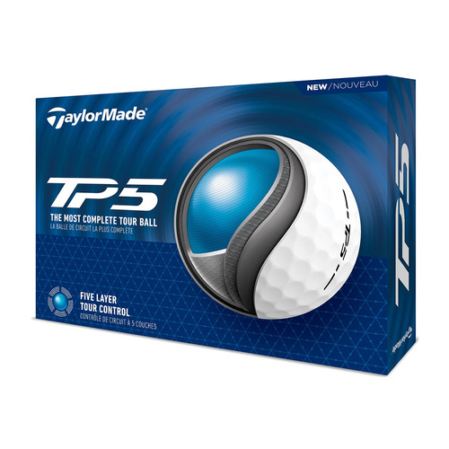 Taylormade 2024 TP5 Golf Balls - White - 1 Dozen K3103