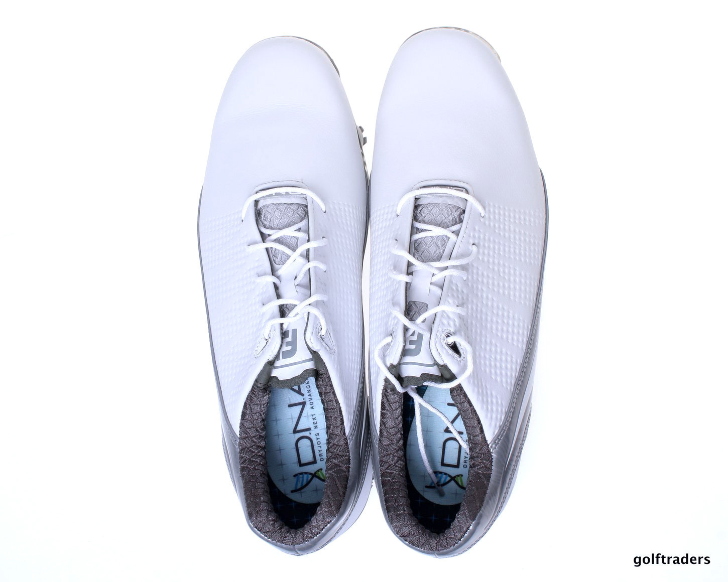 FootJoy Mens FOOTJOY Premium DRYJOYS DNA White Leather GOLF SHOES UK Size 10.5 VGC 