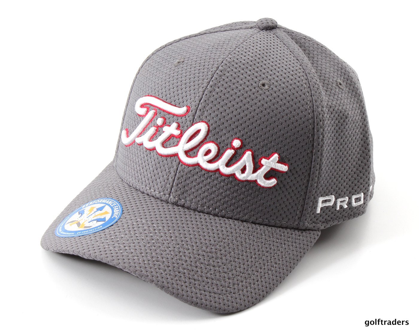 titleist pro v1 fj golf cap mesh - grey 