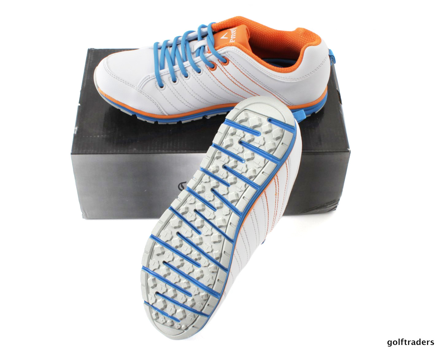 CALLAWAY CHEV LITE MENS GOLF SHOES SPIKELESS ORANGE/BLUE