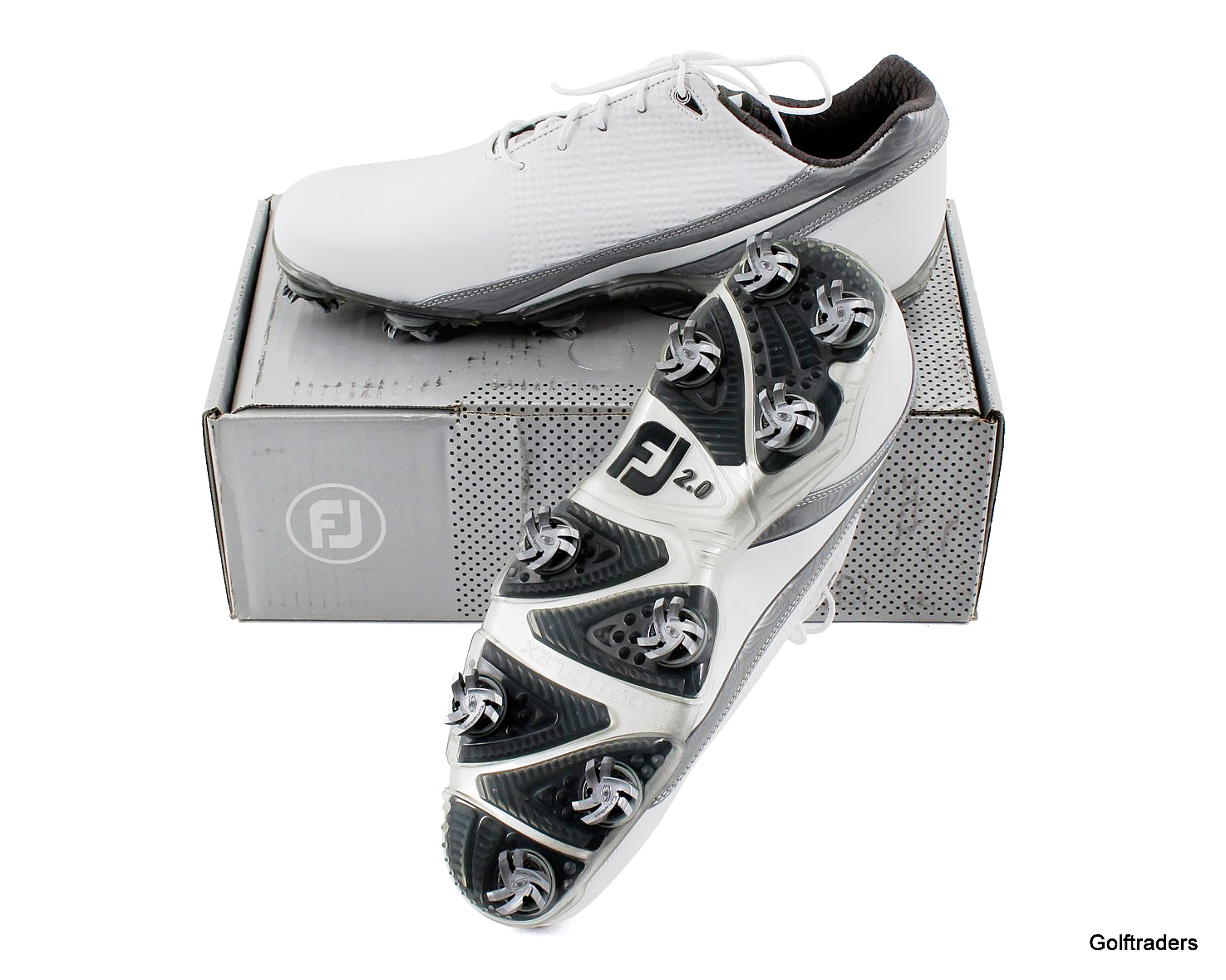 New Footjoy 2.0 Golf Shoe White / Platinum Size 11 M G3612