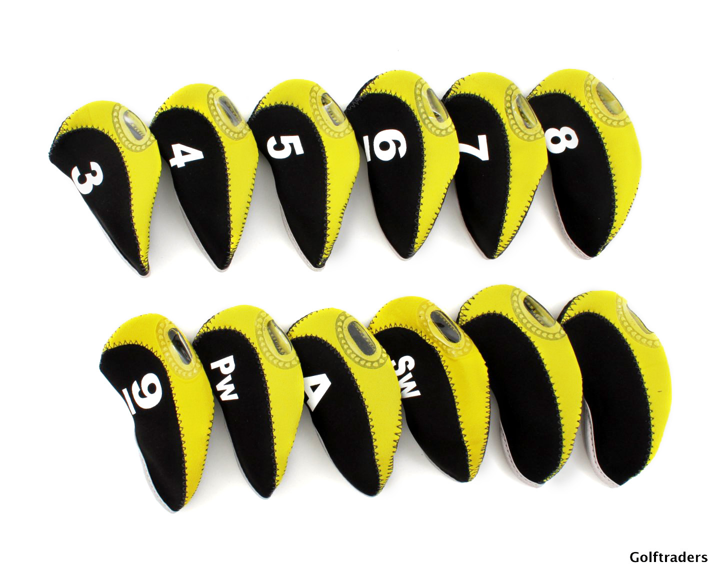New Iron Head Covers Set 12 Pieces Yellow / Black H855