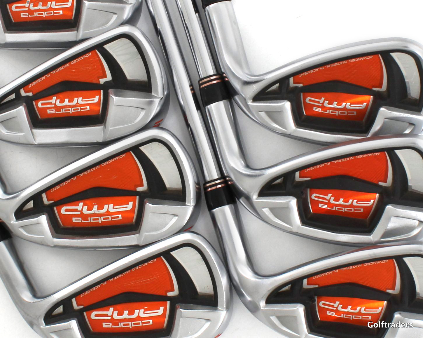 Cobra AMP Irons 4PW Steel Stiff Flex New Grips +1.5" Longer J4531