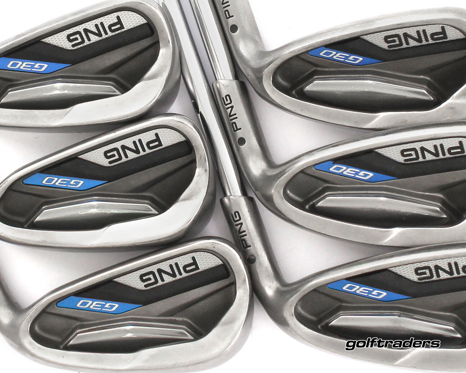 Ping G30 Black Dot Irons 5-PW Steel Stiff Flex New Grips L4095