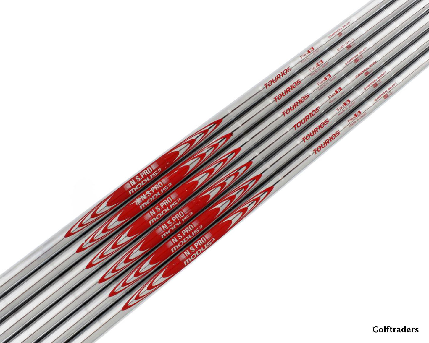 NIPPON NS PRO MODUS TOUR 105 STEEL 5-PW IRON SHAFTS STIFF FLEX .355 TIP  SH5099