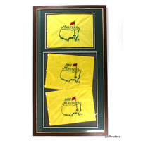 US MASTERS GOLF FRAMED FLAGS - 2001 2002 - 720 X 1060
