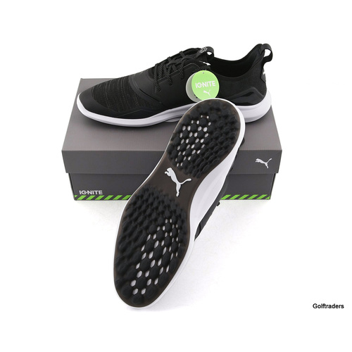 New Puma Ignite NXT Lace Mens Golf Shoes Black / Silver / White H5230