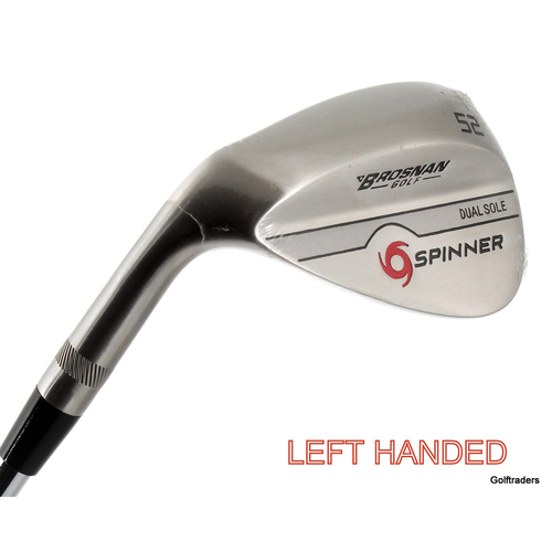 New Brosnan Spinner Dual Sole Gap Wedge 52º Steel Stiff Flex Left Handed I426