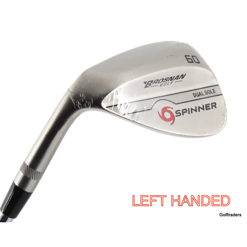 New Brosnan Spinner Dual Sole Lob Wedge 60º Steel Stiff Flex Left Handed I428