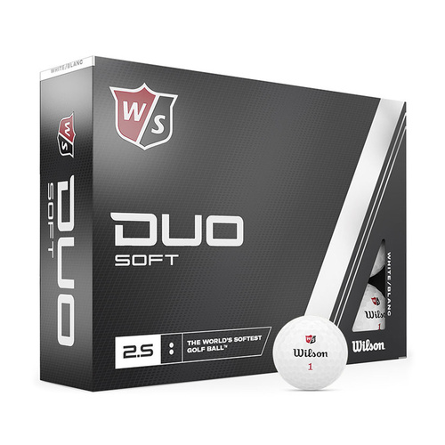 Wilson Duo Soft Golf Balls - 1 Dozen - White I935