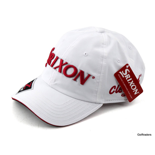 New Srixon Tour Staff Golf Cap White / Red - OSFA J1628