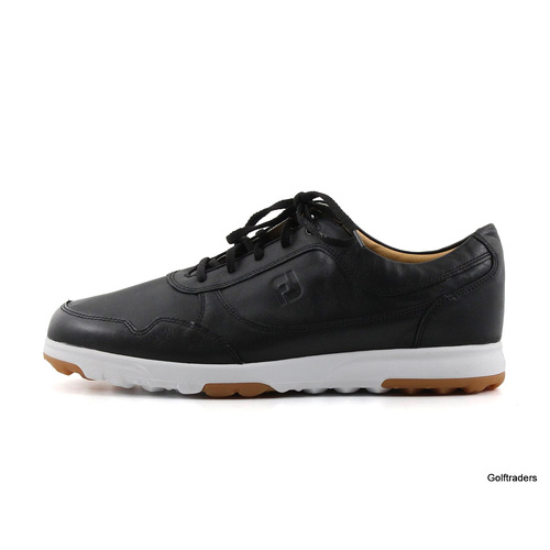 FootJoy Spikeless Black Leather Golf Shoes Size 11US W #54515A J3228
