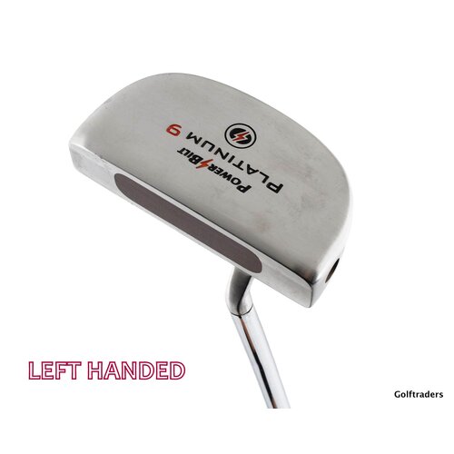 Power Bilt Platinum 9 Mallet Putter 35.5" Steel Left Handed New Grip J4073