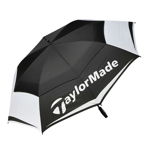 Taylormade Double Canopy Golf Umbrella 64" Black / White / Grey K1394