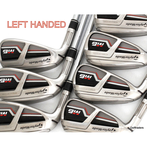 Taylormade M6 Irons 4-PW Steel Stiff Left Handed +2" Longer New Grips K1568