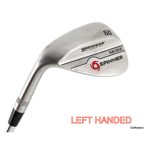 Brosnan Spinner Dual Sole Lob Wedge 60º Steel Stiff Flex LH New Grip K1622