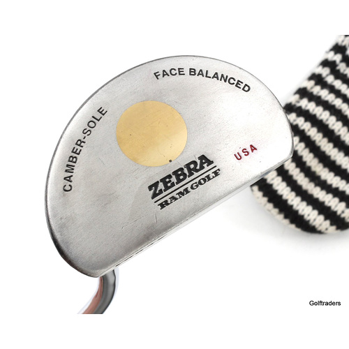 Ram USA Zebra Face Balanced Putter 35.5" Steel Cover New Grip K1625