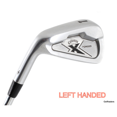 Callaway X Forged 7 Iron Steel Stiff Flex Left Handed New Grip K1664