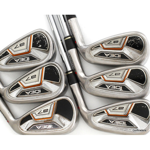 Adams Golf Idea A7 Irons 5-PW Steel Regular Flex New Grips +0.5" Longer K2113