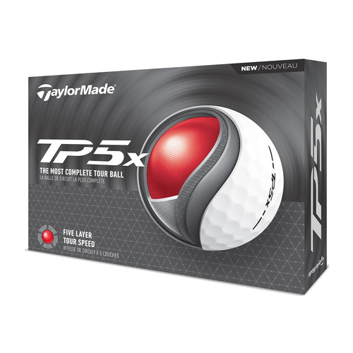 Taylormade 2024 TP5x Golf Balls - White - 1 Dozen K3104