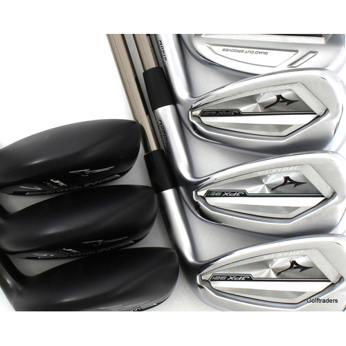 Mizuno JPX 921 Hot Metal / Fli-Hi Combo 5-PW, GW Graphite Senior Covers K417