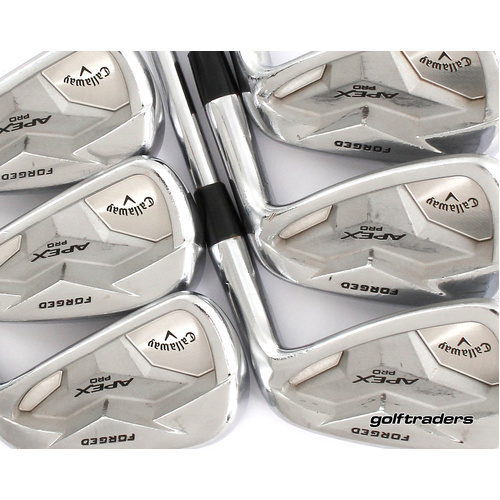 Callaway CF19 Apex Pro Forged Irons 5-PW Steel Stiff Flex New Grips L2502