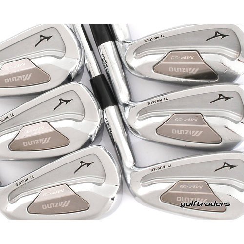 Mizuno MP-59 Ti Forged Irons 5-PW Steel X-Stiff Flex New Grips L2557