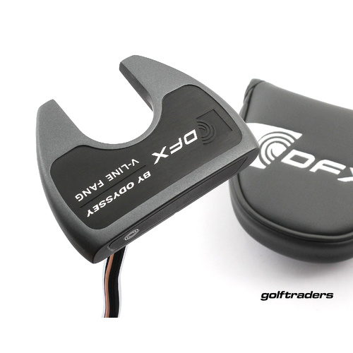 Odyssey DFX 25 V-Line Fang DB Putter Steel 35" Cover - Like New L3220