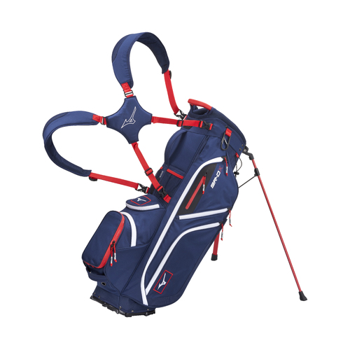 Mizuno 2024 BR-DX Stand Bag - Navy / Red - L325