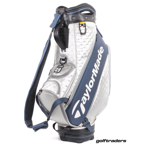 Taylormade 2024 Players Staff Bag Silver / Navy - Ex Demo Bag L3258