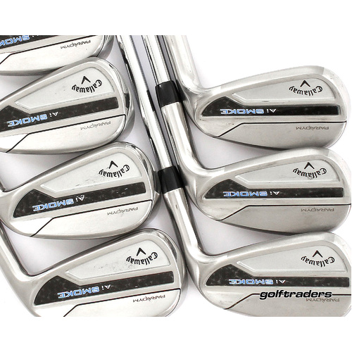 Callaway Ai Smoke Irons 5-PW, AW Steel Stiff Flex +0.5" Longer L3570