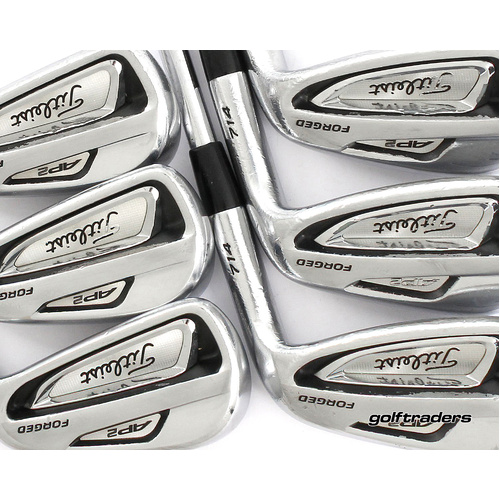Titleist Forged AP2 714 Irons 5-PW Steel Stiff Flex New Grips L4400