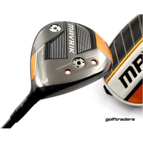 Callaway Mavrik Sub Zero 3 Wood 15º Graphite Stiff Regular Flex Cover M1589