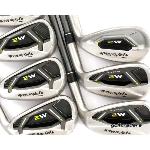 Taylormade M2 Irons 5-PW, SW Graphite Regular New Grips +0.5" Longer M1704