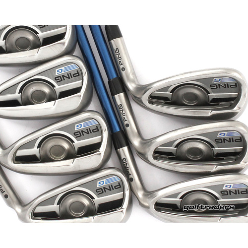 Ping G Series Black Dot Irons 5-PW, GW Graphite Regular Flex New Grips M1709