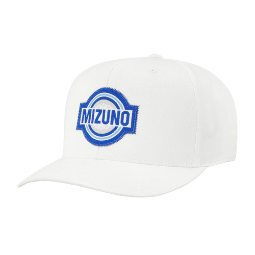 Mizuno Patch Snapback Golf Cap - White M1817