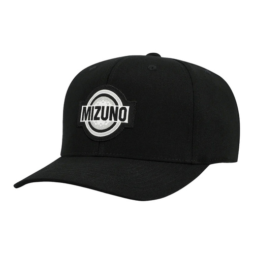 Mizuno Patch Snapback Golf Cap - Black M1818