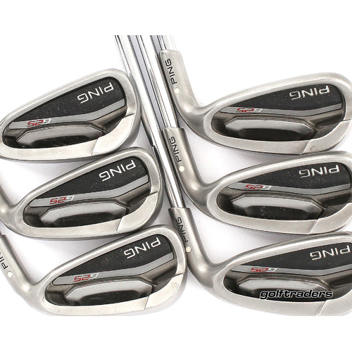 Ping G25 White Dot Irons 5-PW Steel Stiff Flex New Grips M2006