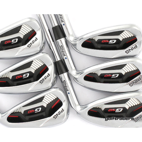 Ping G410 Blue Dot Irons 5-PW Steel Stiff Flex New Grips +0.5" Longer M2013