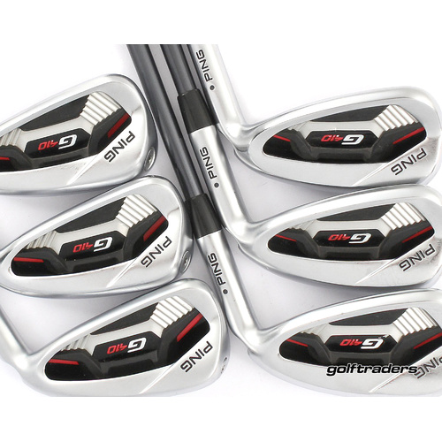 Ping G410 Black Dot Irons 5-PW Graphite Regular Flex New Grips M2015