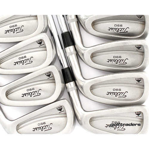 Titleist DCI Black 990 Irons 3-PW Steel Stiff New Grips +0.5" Longer M2053