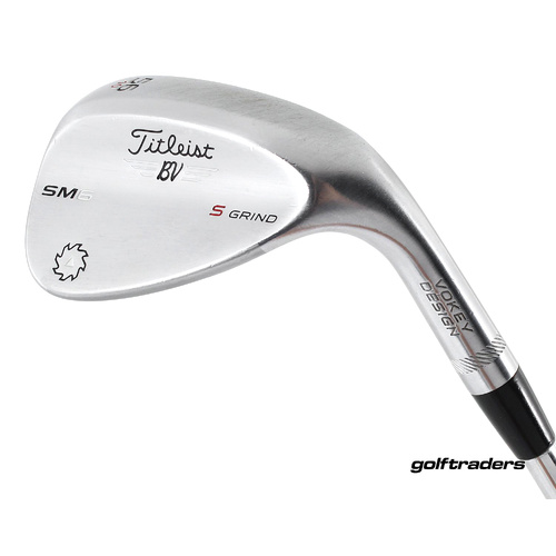 Titleist SM6 Tour Chrome S-Grind Sand Wedge 56.10 Steel StiffNew Grip M2304