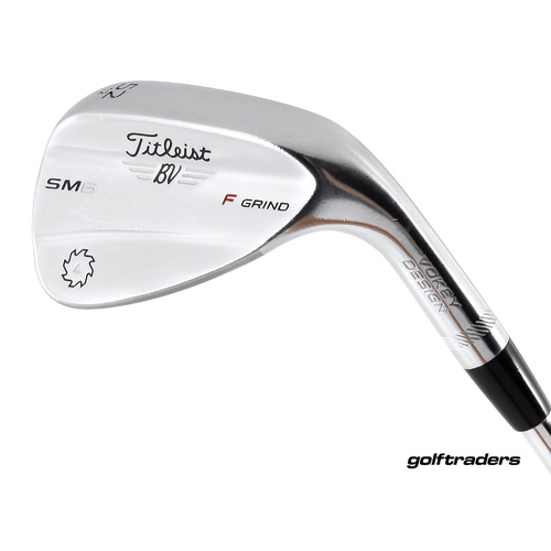 Titleist SM6 Tour Chrome F-Grind Gap Wedge 52.12 Steel Stiff Flex New Grip M2305