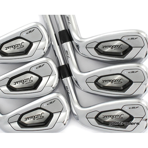 Titleist AP3 718 Irons 5-PW Steel Stiff Flex New Grips M2770