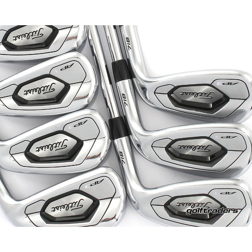 Titleist AP3 718 Irons 5-PW, GW Steel Stiff Flex New Grips M2777