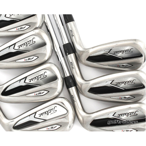 Titleist AP1 718 Irons 5-PW, GW Steel Stiff Flex New Grips M2779