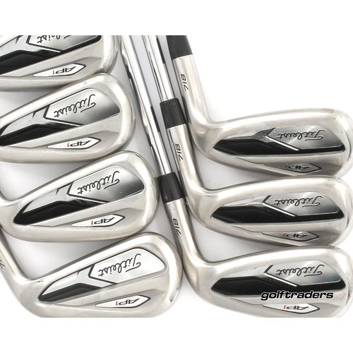 Titleist AP1 718 Irons 5-PW, GW Steel Stiff Flex New Grips M2781