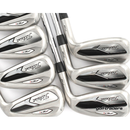 Titleist AP1 718 Irons 5-PW, GW Steel Stiff Flex New Grips M2782