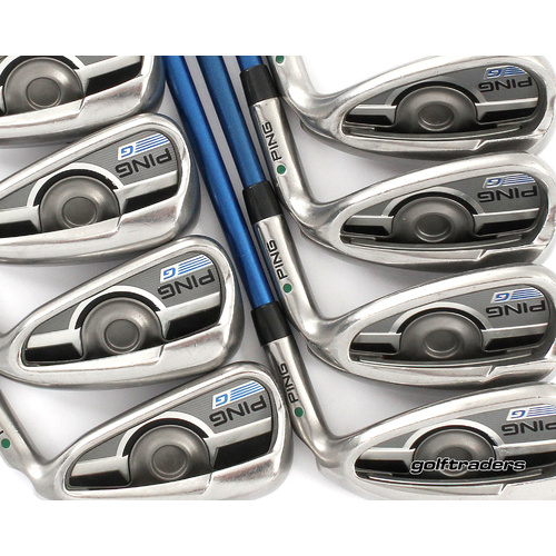 Ping G Series Green Dot Irons 5-PW, GW, SW Graphite Soft Regular Flex M2803