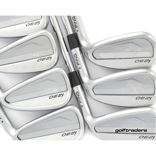 Ping i230 Blue Dot Irons 4-PW Steel Stiff Flex +1" Longer M2850